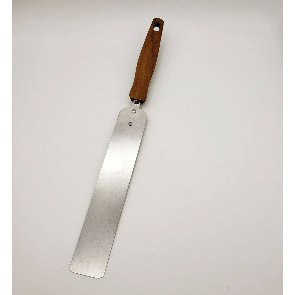 Ekco Icing Spatula Wood Grain Brown Plastic Mid Century Kitchen Utensil Baking
